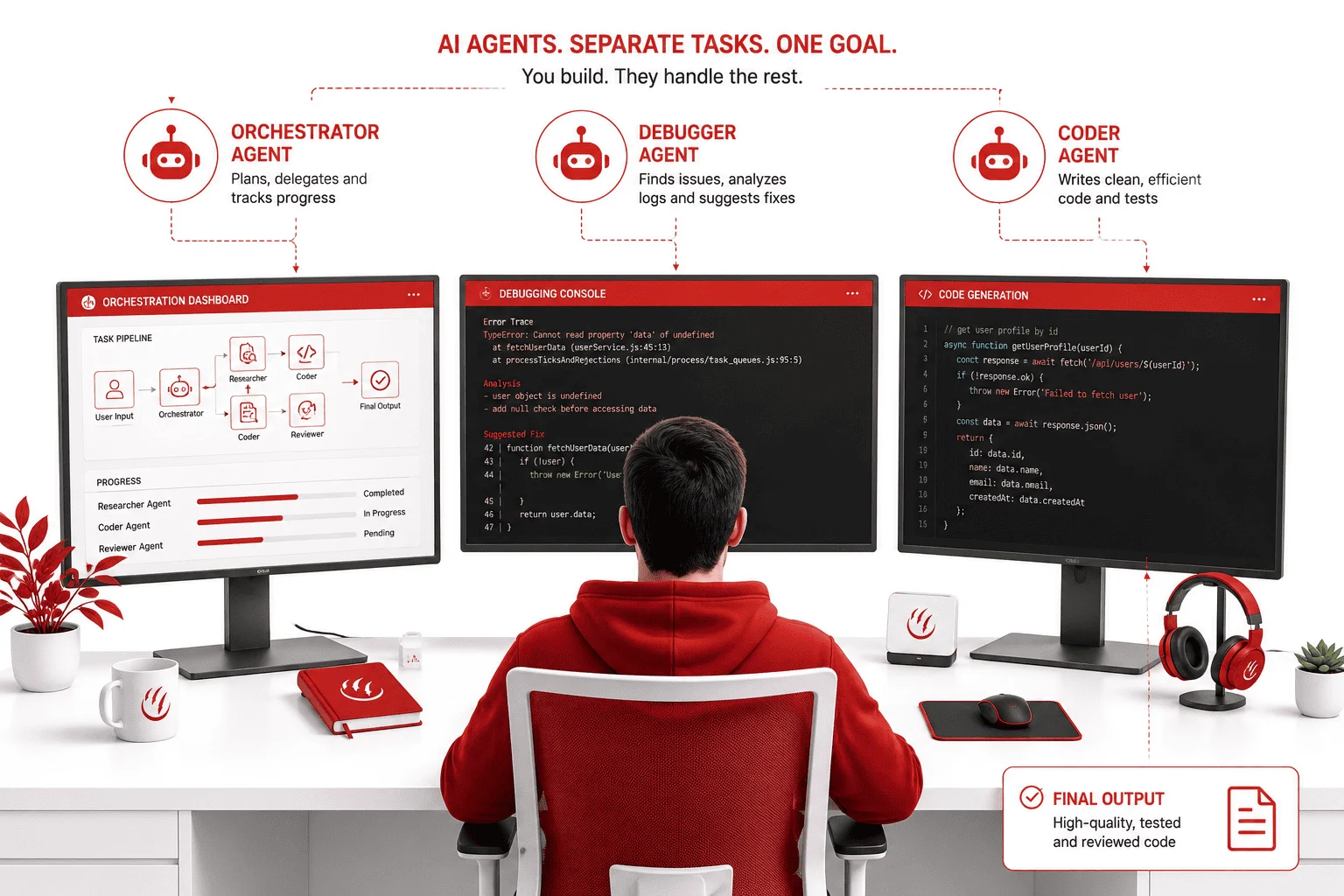 Developer using OpenClaw agentic AI coding workflow