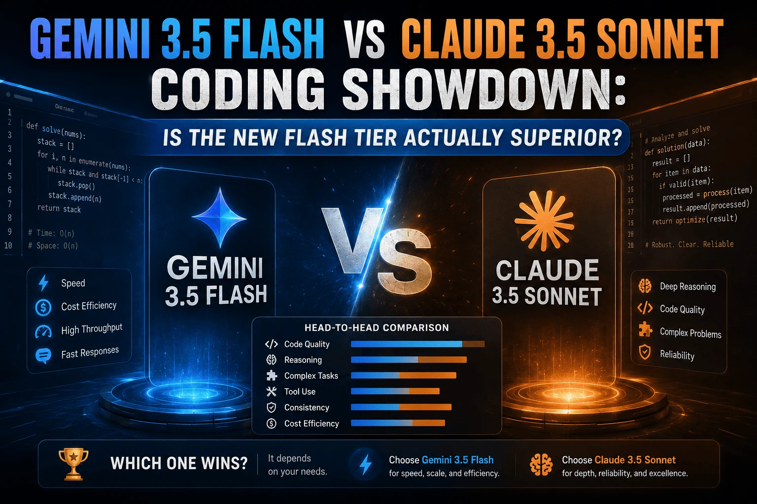 Gemini 3.5 Flash vs Claude 3.5 Sonnet Coding Showdown: Is The New Flash Tier Actually Superior?
