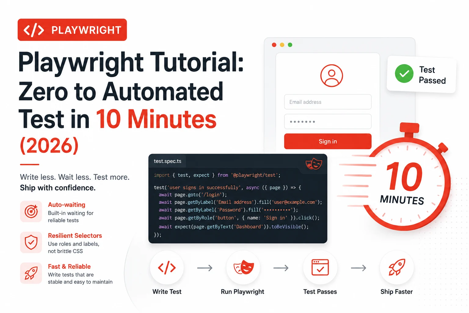 Playwright Tutorial: Zero to Automated Test in 10 Minutes (2026)